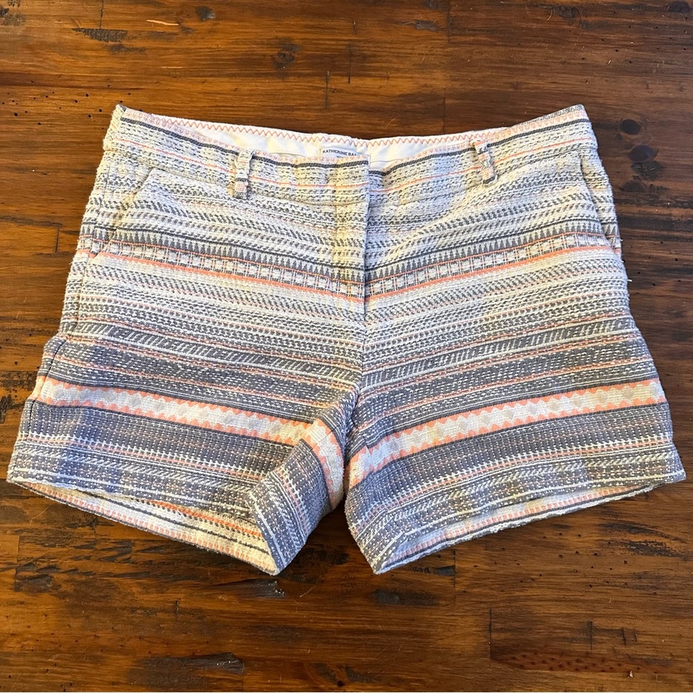 Katherine Barclay Multicolor Southwestern Patterned Women's Tweed Shorts size 12